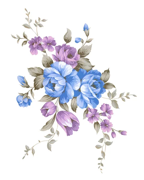 Εικονογράφηση λουλούδι σε απλό λευκό φόντο — Φωτογραφία Αρχείου