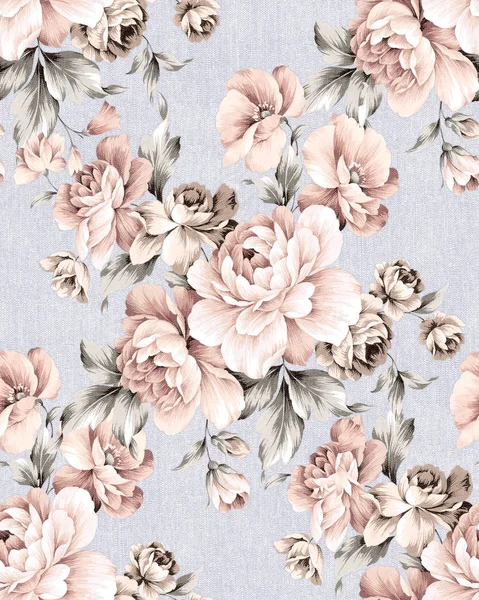 Flowers seamless pattern — Stock Photo, Image