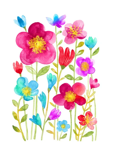 Aquarel illustratie bloem — Stockfoto