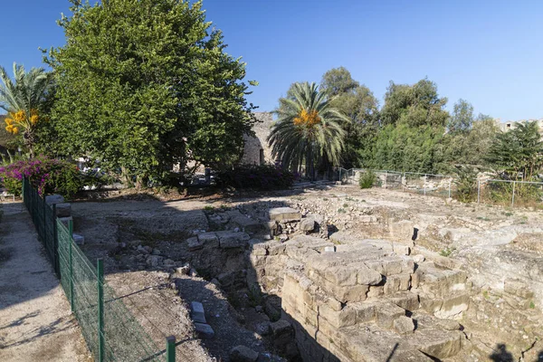 Excavations in a fortress on the island of Rhodes — Stock Photo, Image