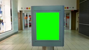 Yeşil billboard, reklamınızın alışveriş merkezi içinde hareket