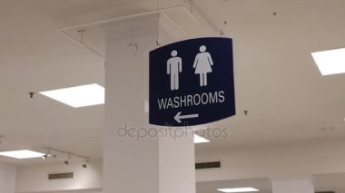 Erkek ve kadın tuvalet logo duvar hareket