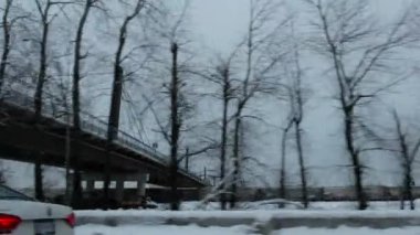 Soğuk blizzard kar gece trafik akışı Hareket Bulanıklığı