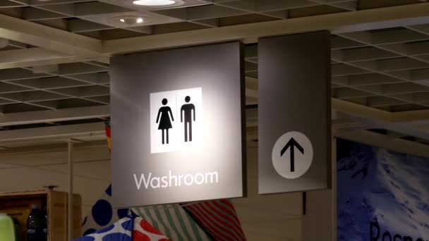 Motion of man and woman washroom logo — Stock Video