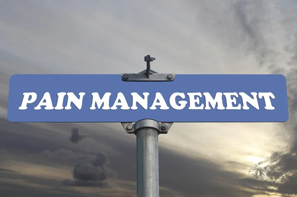 Pain management road sign — Stock Photo, Image