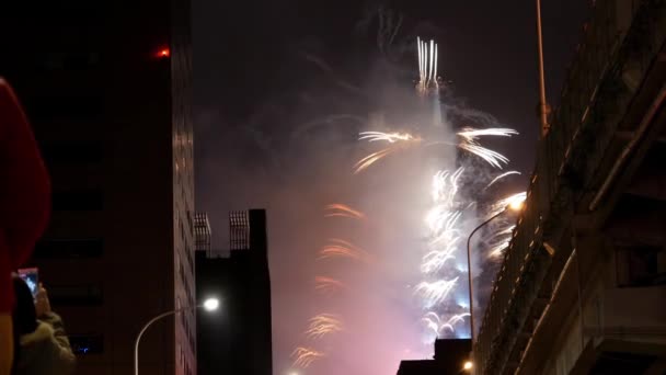 Taipei Taiwan Décembre 2017 Motion Personnes Debout Dans Rue Pour — Video