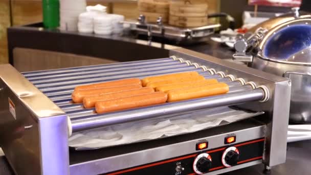 Tajpej Tajwan Stycznia 2018 Ruch Hot Dog Loader Chińskiej Restauracji — Wideo stockowe