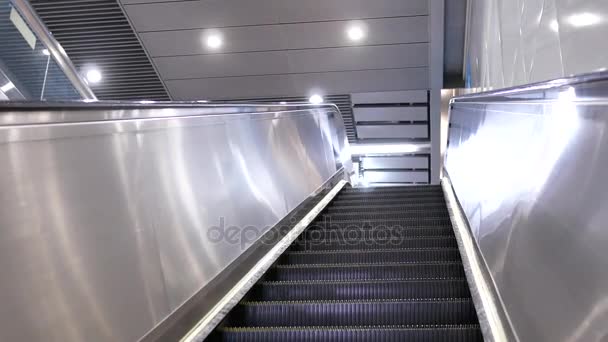 Motion Empty Escalator Mrt — Stock Video