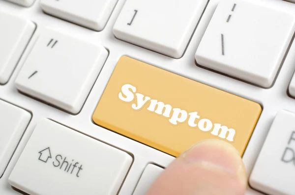 Pressing Brown Symptom Key Keyboard — Stock Photo, Image