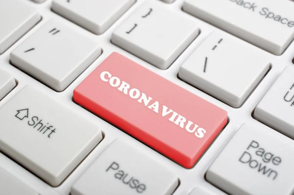 Coronavirus Key Keyboard — Stock Photo, Image