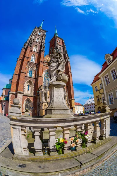 Wroclaw Polsko - 28 června 2017: panorama města, Památky — Stock fotografie