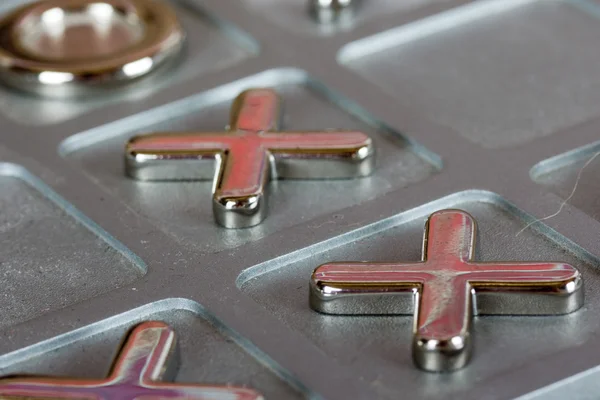 Metal tic tac toe board — Stock Photo, Image