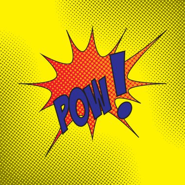 Renkli çizgi roman tarzı patlama vektör etkisi