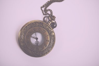 Açık renkli Vintage Retro filtre karşı cep saati.