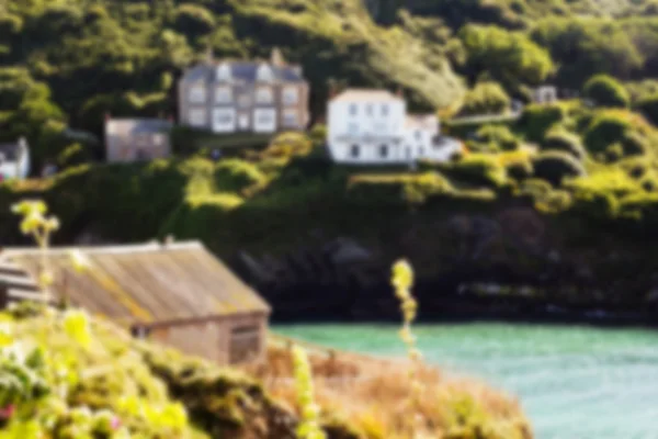 Vista del puerto en Port Issac Fuera de foco . —  Fotos de Stock