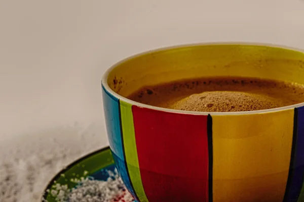 Forró csoki csészében fényes színes Hdr-szűrő. — Stock Fotó