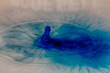 Siyah bir arka plan Hdr filtre sıçramasına boya damla.