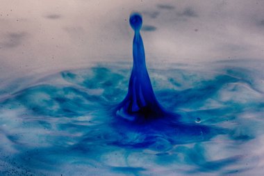 Siyah bir arka plan Hdr filtre sıçramasına boya damla.