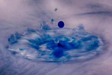 Siyah bir arka plan Hdr filtre sıçramasına boya damla.