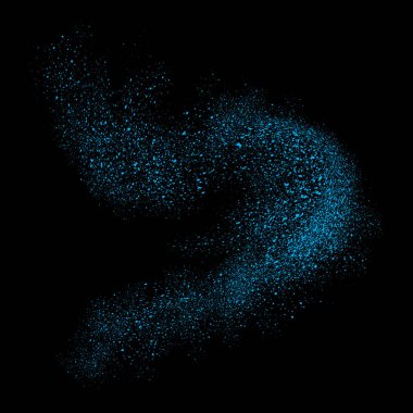 Tahıl hareket soyut veya toz parçacıkları 