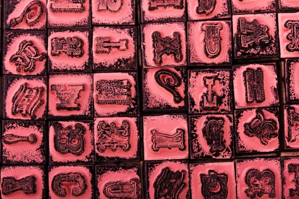 Крупный план набора резиновых марок — стоковое фото