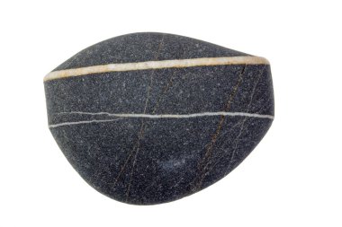 Beyaz bir arka plan karşı plaj çakıl