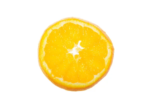 Ripe slice of orange on a white background — Stock Photo, Image