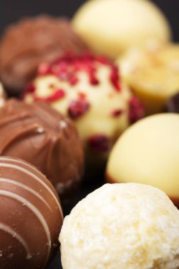 Lezzetli çikolata bir seçim yakın çekim