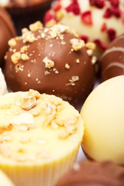 Lezzetli çikolata bir seçim yakın çekim