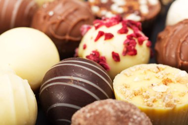 Lezzetli çikolata bir seçim yakın çekim