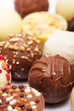 Lezzetli çikolata bir seçim yakın çekim