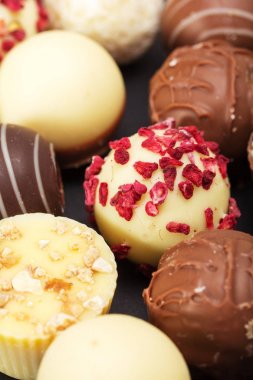Lezzetli çikolata bir seçim yakın çekim