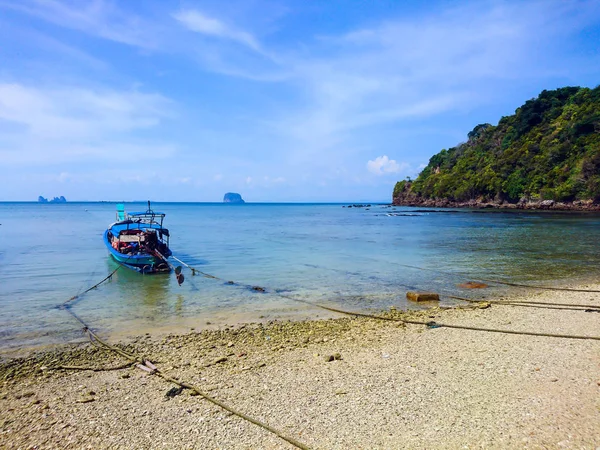 Boat Panka Noi Beach Koh Bulone Island Satun — Stock Photo, Image