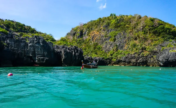 Chemin Sur Bateau Pour Koh Bulone Île Satun Mer — Photo