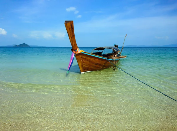 Boat Koh Bulone Island Beach Satun Thailand — Stock Photo, Image