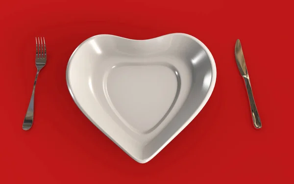Conexão Alimentos Conceito Saúde Amor Com Placa Mesa Forma Coração — Fotografia de Stock