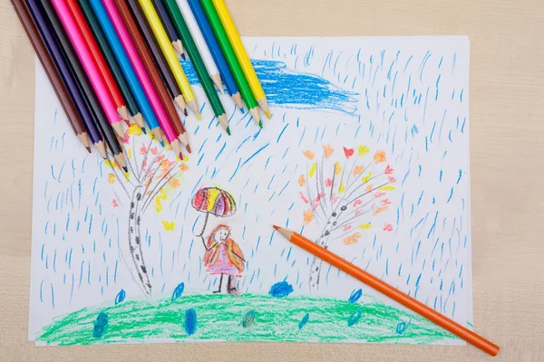 Lápices de dibujo para niños . —  Fotos de Stock