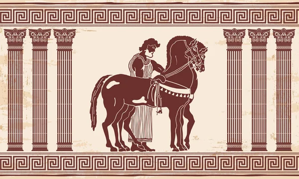 Векторный греческий рисунок . — стоковый вектор