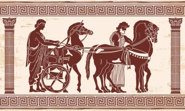 Vector Greek drawing. clipart