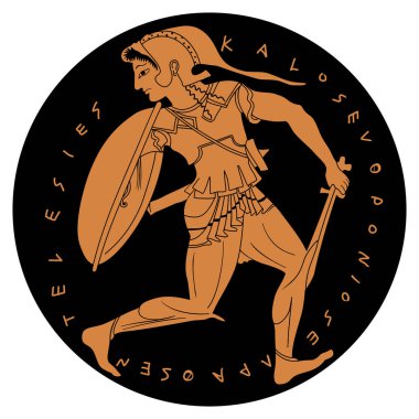 Yunan vektör çizim.