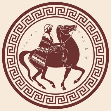 Yunan vektör çizim.