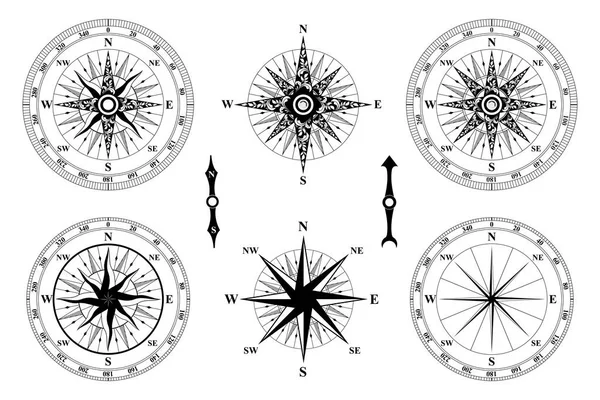 Kompass vindros. — Stock vektor