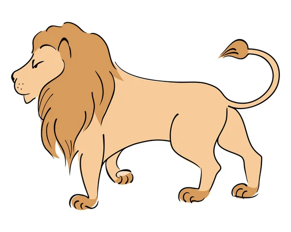 Vector drawing Lion. — Stock Vector