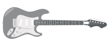 Bir elektro gitar dizeleri ile.