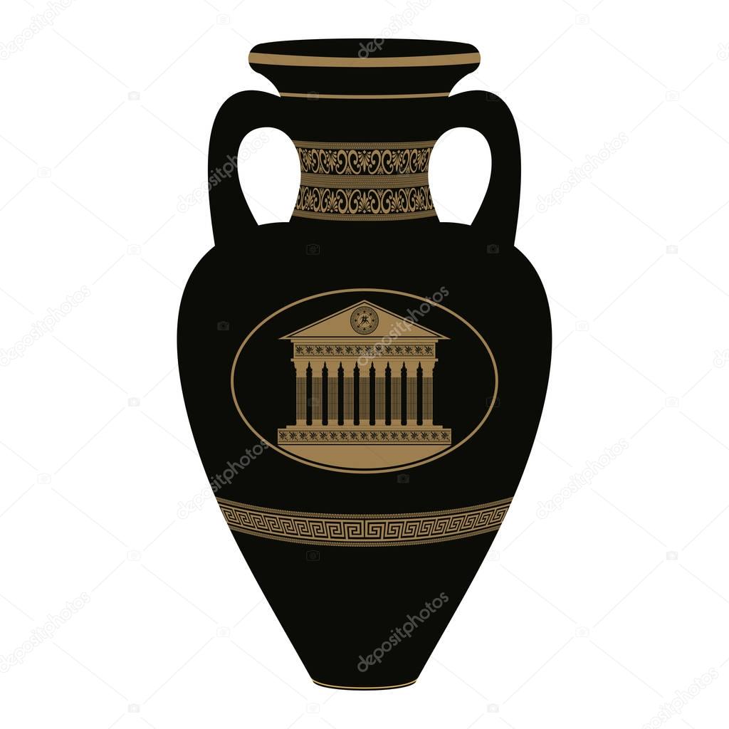 Vector Greek vase.