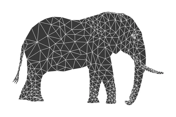 Patrón de elefante poligonal — Archivo Imágenes Vectoriales