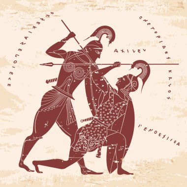 Yunan vektör çizim.