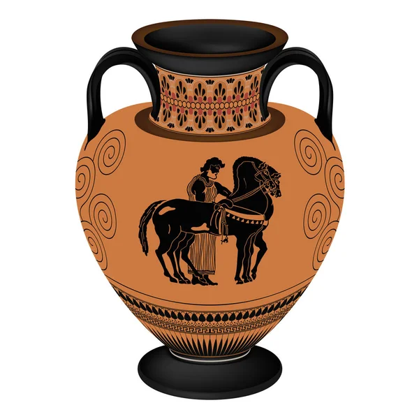 Vase vectoriel grec . — Image vectorielle