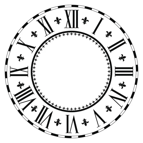 Elegant romersk klocka. — Stock vektor
