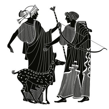 Yunan vektör çizim.